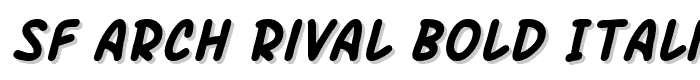 SF Arch Rival Bold Italic font